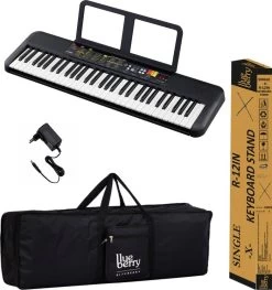 YAMAHA PSR F52 With Blueberry KB-40 Bag And R-12IN Stand, Digital Portable Keyboard   (61 Keys)
