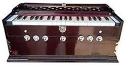HS Internet Mahogany Linden Wood Harmonium 3.4 Octave Harmonium 3.4 Octave Hand Pumped Harmonium   (Two Fold Bellow, Bass Reed)