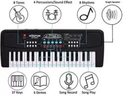 Just97 Kids 37 Key Piano Keyboard With Recording ,Mic & Mobile Charger P42 Kids 37 Key Piano Keyboard With Recording ,Mic & Mobile Charger P42 Analog Portable Keyboard   (37 Keys) -Qin Shop 37 0 4 37 keys electronic piano keyboard with led display original imagh42tqx6qeqhk