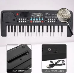 KAVANA Piano Keyboard For Kids With Microphone Portable Electronic Keyboards Music Piano Keyboard Analog Portable Keyboard   (37 Keys)