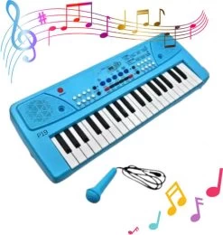 Just97 Keyboard Piano, 37 Keys Piano Keyboard For Kids P19 Key Piano Keyboard With Mic & Charger BLU19 Analog Portable Keyboard   (37 Keys)