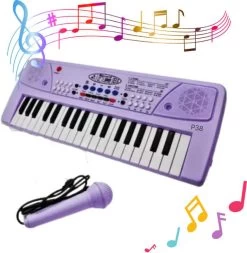 Just97 Keyboard Piano, 37 Keys Piano Keyboard For Kids P88 Key Piano Keyboard With Mic & Charger PURP38 Analog Portable Keyboard   (37 Keys)