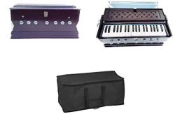 MAGA MART 7 Stopper 39 Keys 2 Reed 440 Tuned Total Wood Harmonium With Carry Bag Free 7 Stopper 39 Keys 2 Reed 440 Tuned Total Wood Harmonium With Carry Bag Free 3.2 Octave Hand Pumped Harmonium   (Two Fold Bellow, Bass Reed)