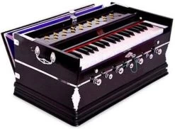 HS Internet Double Fold Bellow & 39 Keys 39 Keys Harmonium 3.4 Octave Hand Pumped Harmonium   (Two Fold Bellow, Bass Reed, Male Reed)
