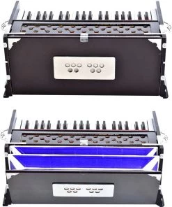 MEGHA Bass Reed & Male Reed Double Fold Bellow & 39 Keys,7 Stopper Octave Hand Pumped MEGHA04 3.25 Octave Hand Pumped Harmonium   (Three Fold Bellow, Bass Reed, Male Reed)