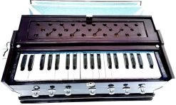 MEGHA Bass Reed & Male Reed Double Fold Bellow & 39 Keys,7 Stopper Octave Hand Pumped MEGHA25 3.25 Octave Hand Pumped Harmonium   (Three Fold Bellow, Bass Reed, Male Reed)