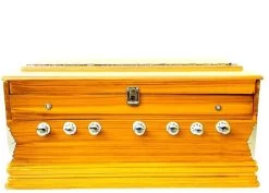 MEGHA Bass Reed & Male Reed Double Fold Bellow & 39 Keys,7 Stopper Octave Hand Pumped MEGHA29 3.25 Octave Hand Pumped Harmonium   (Three Fold Bellow, Bass Reed, Male Reed)