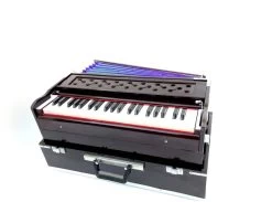 KHALSA MUSICAL 7 Bellow Coupler Fundtion Two Reed 9 Stopper Folding Harmonium Professional 42 Keys Reed Bass-Male Free Carry Bag 3.5 Octave Hand Pumped Harmonium   (Seven Fold Bellow, Bass Reed, Male Reed)