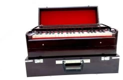 KHALSA MUSICAL Harmonium 2 Line Reed (Bass + Male) 42 Keys Folding Portable Harmonium With 3.5 Octave Hand Pumped Harmonium   (Seven Fold Bellow, Bass Reed, Male Reed)