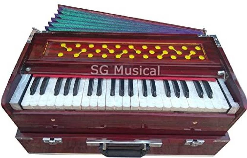 SG MUSICAL 2 Line Keyboard 42 Keys Portable Harmonium Coupler Folding Harmonium Cover MGNHFOL04 3.5 Octave Hand Pumped Harmonium (Seven Fold Bellow, Bass Reed, Male Reed) 3 SG MUSICAL 2 Line Keyboard 42 Keys Portable Harmonium Coupler Folding Harmonium Cover MGNHFOL04 3.5 Octave Hand Pumped Harmonium (Seven Fold Bellow, Bass Reed, Male Reed)