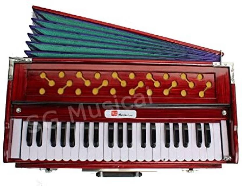 SG MUSICAL 2 Line Keyboard 42 Keys Portable Harmonium Coupler Folding Harmonium Cover MGNHFOL04 3.5 Octave Hand Pumped Harmonium (Seven Fold Bellow, Bass Reed, Male Reed) 4 SG MUSICAL 2 Line Keyboard 42 Keys Portable Harmonium Coupler Folding Harmonium Cover MGNHFOL04 3.5 Octave Hand Pumped Harmonium (Seven Fold Bellow, Bass Reed, Male Reed) - Image 2