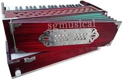 SG MUSICAL 2 Line Keyboard 42 Keys Portable Harmonium Coupler Folding Harmonium Cover MGNHFOL15 3.5 Octave Hand Pumped Harmonium   (Seven Fold Bellow, Bass Reed, Male Reed)