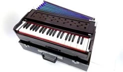 SG MUSICAL 42-Keys, 7 Bellow Two Reed (Bass-Male), 3.5 Octave SGFOLDING027 3.5 Octave Hand Pumped Harmonium   (Seven Fold Bellow, Bass Reed, Male Reed)