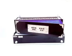 KHALSA MUSICAL 2 Line Reed (Bass + Male) 42 Keys Wooden Portable Folding 3.5 Octave Harmonium With Coupler 3.5 Octave Hand Pumped Harmonium   (Seven Fold Bellow, Bass Reed, Male Reed)