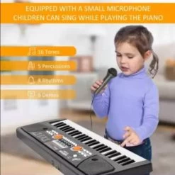 Just97 49 Key Piano Keyboard Toy For Kids P40 Dc Power Option+Recording Microphone Multi Colour Keys With USB Charging P40 Analog Portable Keyboard   (49 Keys) -Qin Shop 49 0 65 49 key piano keyboard toy for kids p2 just97 original imagqr3sdudpksnb 10