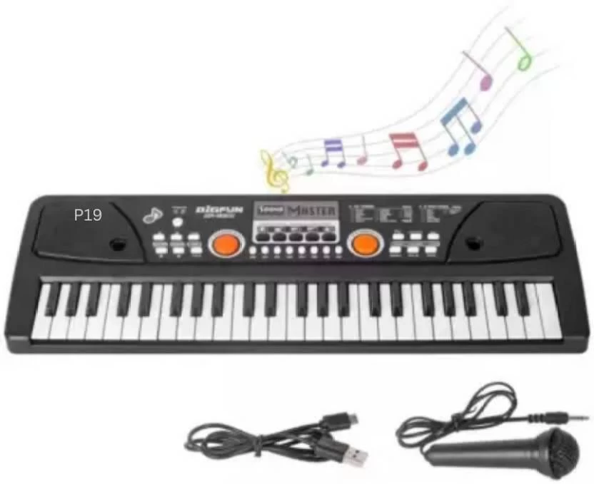Just97 49 Key Piano Keyboard Toy For Kids P20 Dc Power Option+Recording Microphone Multi Colour Keys With USB Charging P20 Analog Portable Keyboard (49 Keys) 3 Just97 49 Key Piano Keyboard Toy For Kids P20 Dc Power Option+Recording Microphone Multi Colour Keys With USB Charging P20 Analog Portable Keyboard (49 Keys)
