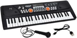 Just97 49 Key Piano Keyboard Toy For Kids P25 Dc Power Option+Recording Microphone Multi Colour Keys With USB Charging P25 Analog Portable Keyboard   (49 Keys)