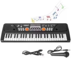 Just97 49 Key Piano Keyboard Toy For Kids P9 Dc Power Option+Recording Microphone Multi Colour Keys With USB Charging P9 Analog Portable Keyboard   (49 Keys)