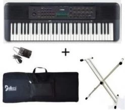 YAMAHA PSR-E273 61-key Black Portable Arranger Keyboard With Adaptor, Bag And White Double Rod Stand Digital Arranger Keyboard   (61 Keys)