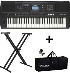 YAMAHA PSR E- 473 + CARRY CASE + DOUBLE PIPE STAND + LED LIGHTS PSR E- 473 Digital Portable Keyboard   (61 Keys)