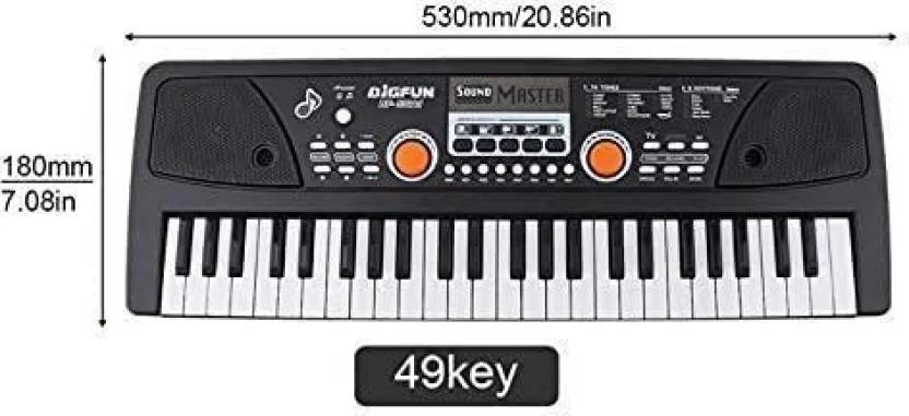 Just97 49 Key Piano Keyboard Toy For Kids P6 Dc Power Option+Recording Microphone Multi Colour Keys With USB Charging P6 Analog Portable Keyboard (49 Keys) 4 Just97 49 Key Piano Keyboard Toy For Kids P6 Dc Power Option+Recording Microphone Multi Colour Keys With USB Charging P6 Analog Portable Keyboard (49 Keys) - Image 2