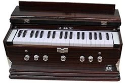 SG MUSICAL HR128 7 Stopper Harmonium Walnut 3.25 Octave Hand Pumped Harmonium   (Two Fold Bellow, Bass Reed, Male Reed)