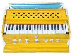 HS Internet 7 Stopper Two Fold Bellow 39 Key Fine Tuned Harmonium 3.25 Octave Hand Pumped Harmonium   (Two Fold Bellow, Bass Reed, Male Reed)