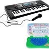 SNM97 Musical Key 37 Piano Keyboard Toy For Kid Mic Record Best Gift For Boy Girl Combo Learning 37 Key Piano Keyboard & Mini Laptop For Kids Analog Portable Keyboard   (37 Keys) -Qin Shop combo learning 37 key piano keyboard mini laptop for kids original imaghsxztyyshv3u