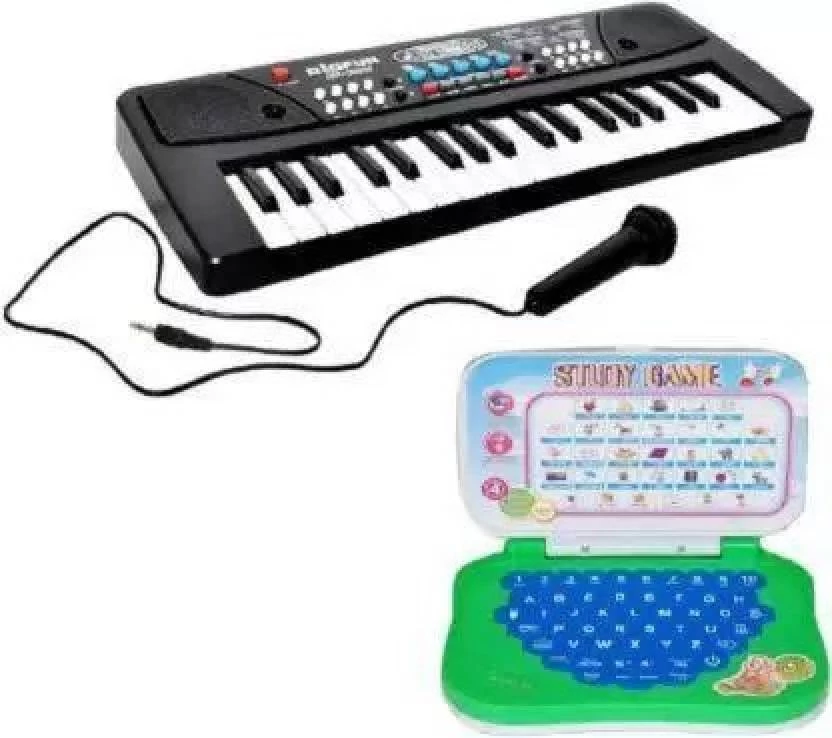 SNM97 Musical Key 37 Piano Keyboard Toy For Kid Mic Record Best Gift For Boy Girl Combo Learning 37 Key Piano Keyboard & Mini Laptop For Kids Analog Portable Keyboard (37 Keys) 3 SNM97 Musical Key 37 Piano Keyboard Toy For Kid Mic Record Best Gift For Boy Girl Combo Learning 37 Key Piano Keyboard & Mini Laptop For Kids Analog Portable Keyboard (37 Keys)