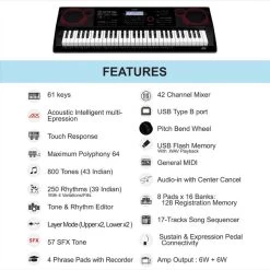 CASIO CT-X8000IN KH37 Digital Portable Keyboard   (61 Keys) -Qin Shop ct x8000in casio original imafs9huxd4cpb3z