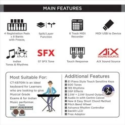 CASIO CT-X870IN KS44A Digital Portable Keyboard (61 Keys) 8 CASIO CT-X870IN KS44A Digital Portable Keyboard (61 Keys) -Qin Shop ct x870in casio original imafscda9cs5gg5g