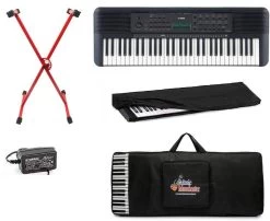 YAMAHA 273 PSR-E273 61-Key Portable Keyboard With Power Adapter, Padded Bag, Dust Cover And Red Stand Digital Portable Keyboard   (61 Keys)