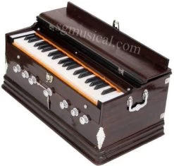 SG MUSICAL Harmonium 7 Stopper Walnut 39 Keys 3.25 Octave Hand Pumped Harmonium   (Two Fold Bellow, Bass Reed, Male Reed)