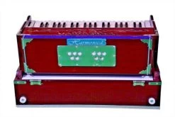 Naad Indian Classical Harmonium, Musical Deluxe Portable Dark Mahogany, 2 Reeds, 3.5 Octaves, CouplerWith Bag , Book & Cleaning Cloth 3.5 Octave Hand Pumped Harmonium   (Seven Fold Bellow, Bass Reed) -Qin Shop harmonium musical deluxe portable dark mahogany 2 reeds 3 5 original imafsmk2qhpckvpw