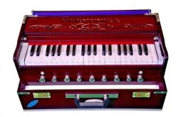 Naad Indian Classical Harmonium, Musical Deluxe Portable Dark Mahogany, 2 Reeds, 3.5 Octaves, CouplerWith Bag , Book & Cleaning Cloth 3.5 Octave Hand Pumped Harmonium   (Seven Fold Bellow, Bass Reed) -Qin Shop harmonium musical deluxe portable dark mahogany 2 reeds 3 5 original imafsmk2s9dwsgft