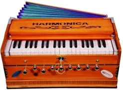 Naad Indian Classical Indian Style Best Harmonium 9 Stopper Chudidaar Bellow 42 Key Two Reed Bass-Male With Bag , Book & Cleaning Cloth 3.5 Octave Hand Pumped Harmonium   (Seven Fold Bellow, Bass Reed) -Qin Shop indian style best harmonium 9 stopper chudidaar bellow 42 key original imafsmk2bsvjkkjn