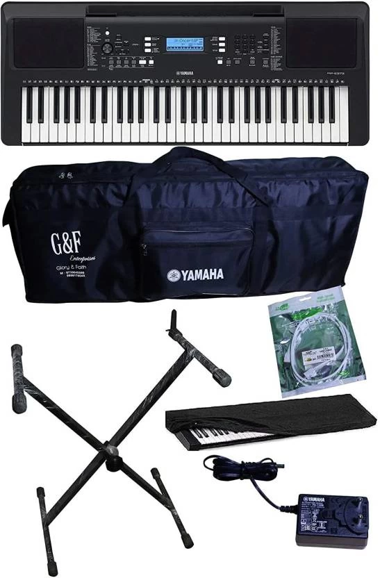 G&F YAMAHA PSR E373 Arranger Keyboard With Bag And Adaptor PSR-E373 Digital Touch Sensitive Portable 61-Keys Keyboard With Stand, Gig Bag, Dust Cover, & Power Adapter Digital Portable Keyboard (61 Keys) 3 G&F YAMAHA PSR E373 Arranger Keyboard With Bag And Adaptor PSR-E373 Digital Touch Sensitive Portable 61-Keys Keyboard With Stand, Gig Bag, Dust Cover, & Power Adapter Digital Portable Keyboard (61 Keys)