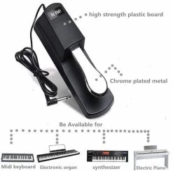Naad Universal Foot Pedal Black Damper & Sustain Pedal -Qin Shop keyboard stand adjustable piano stand for 61 keys universal original imafz8nfwkfrgzbz