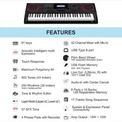 CASIO CT-X9000IN KH38 Digital Portable Keyboard   (61 Keys) -Qin Shop kh38 cbc700 black casio original imafrhtdmpzfkcut