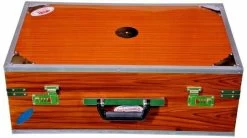 Naad Indian Classical Portable 3.5 Octave 9 Stopper Laying Style Harmonium Baja With Coupler Teak Wood WIth Bag , Book & Cleaning Cloth 3.5 Octave Hand Pumped Harmonium   (Seven Fold Bellow, Bass Reed) -Qin Shop portable 3 5 octave 9 stopper laying style harmonium baja with original imafsmk2k2mz5axn