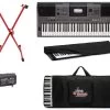 YAMAHA 500 PSR-I500, 61 Keys Keyboard With Free Adapter, Black Carry Bag, Dust Cover And Red Stand Combo Pack Digital Portable Keyboard   (61 Keys) -Qin Shop psr i500 yamaha original imag2v9eeg4jdn2u