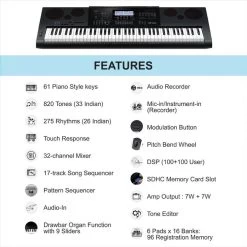 CASIO WK-7600 KH30 Digital Portable Keyboard   (76 Keys) -Qin Shop wk 7600 casio original imaf78khhmpyzykq